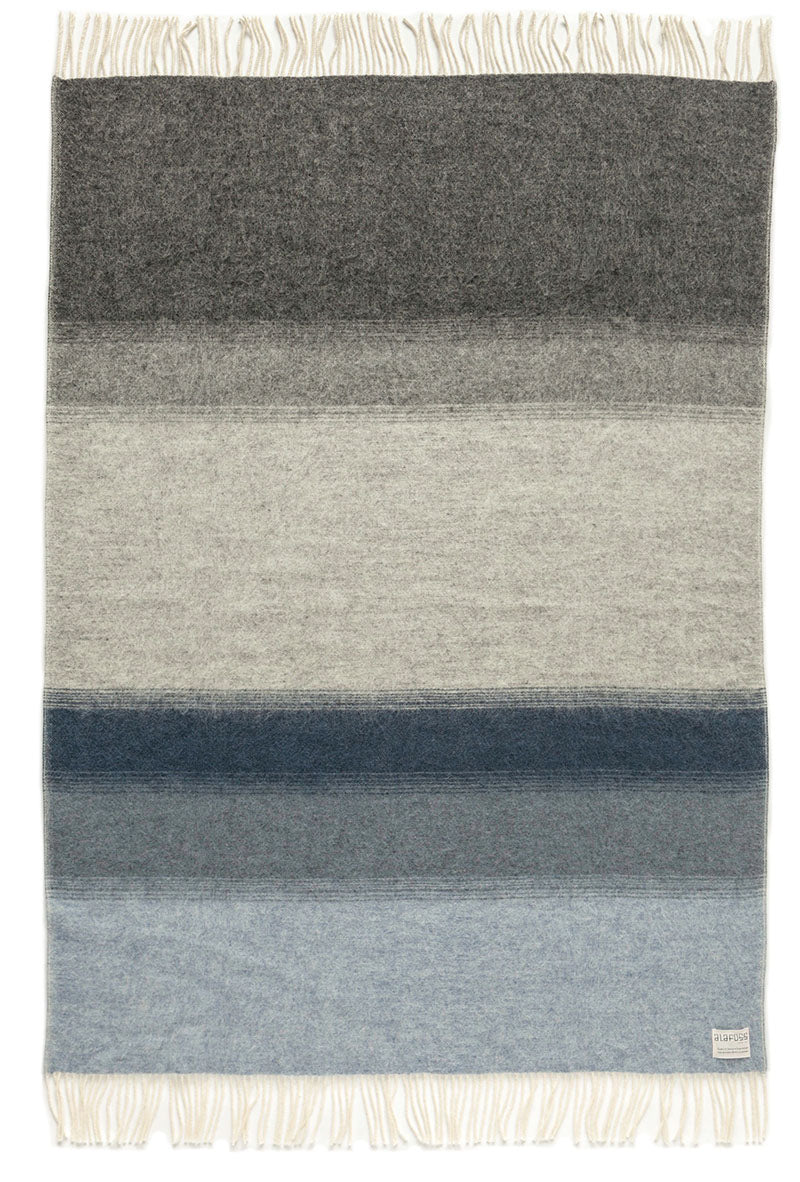 Shades Landscape Wool Blanket - Grey/Blue (1052)